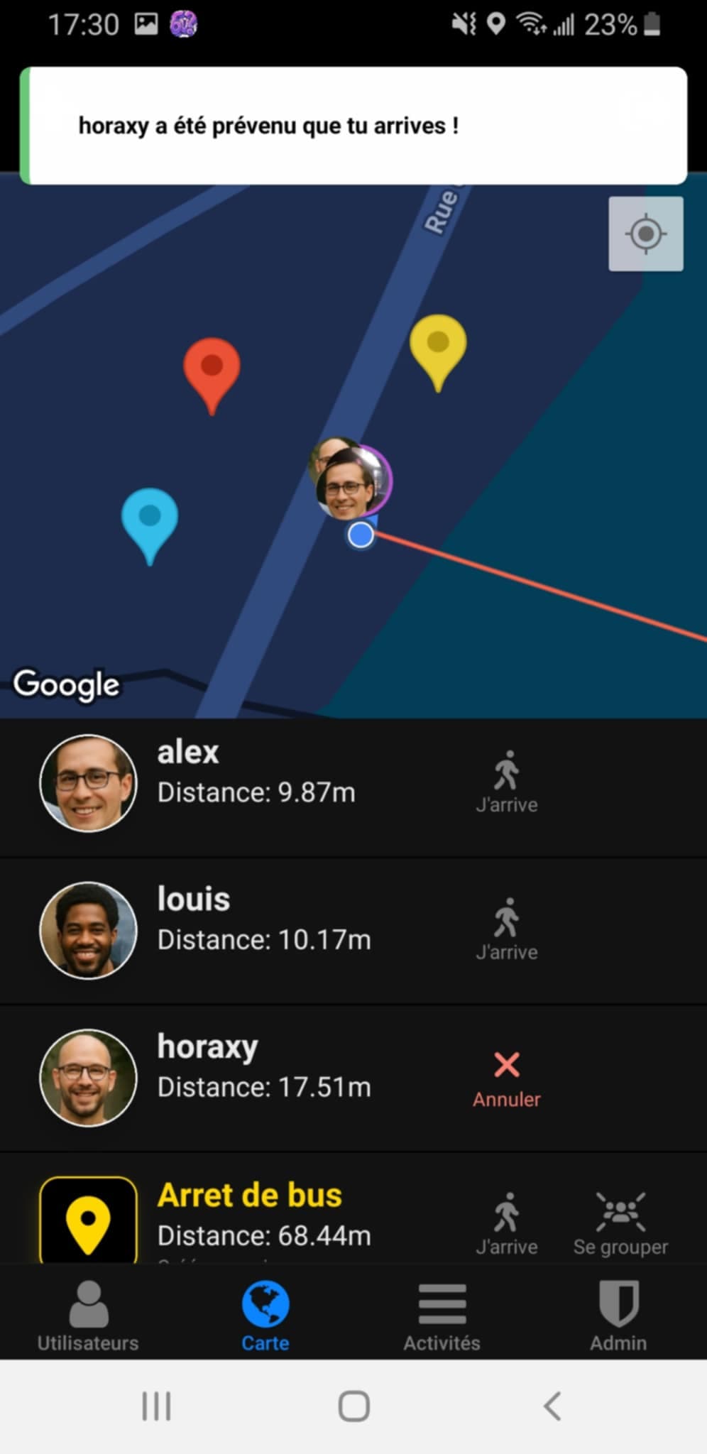 Sending request