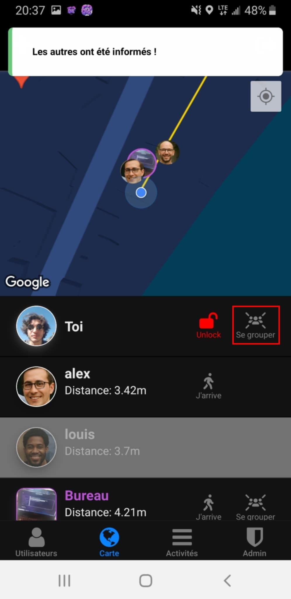 Sending request